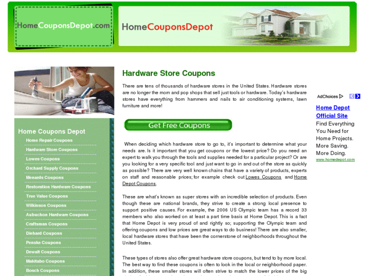 www.homecouponsdepot.com