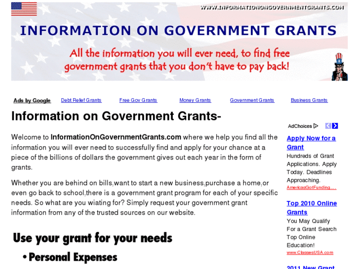 www.informationongovernmentgrants.com