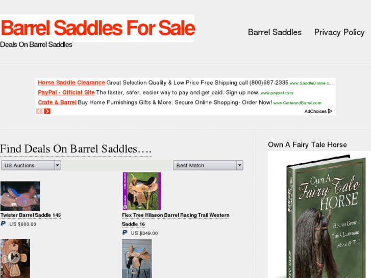 www.barrelsaddlesforsale.com