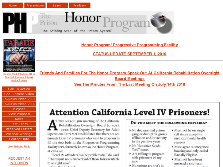 www.prisonhonorprogram.org