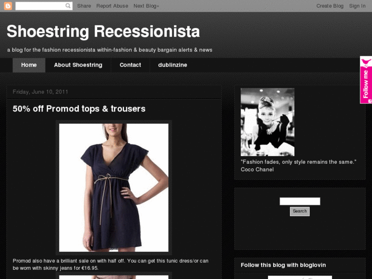 www.shoestringrecessionista.com