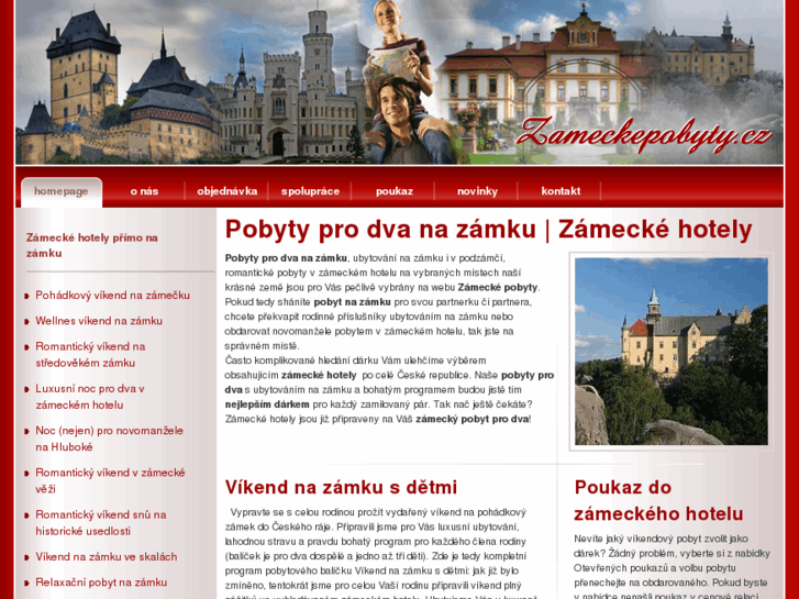 www.zameckepobyty.cz