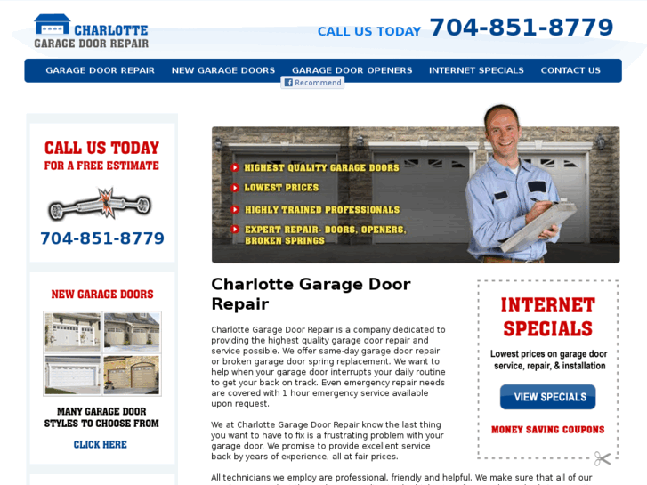 www.charlottegaragedoorrepair.com