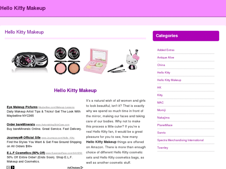 www.hellokittymakeup.com