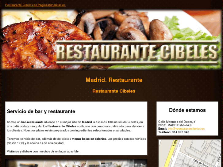 www.restaurantecibeles.es