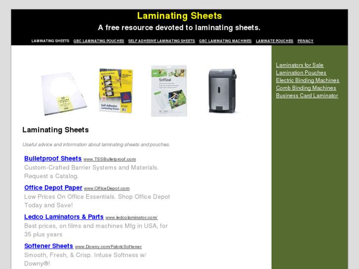 www.laminatingsheets.org