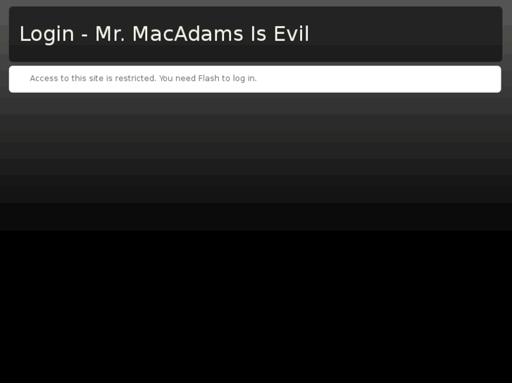 www.mrmacadamsisevil.com