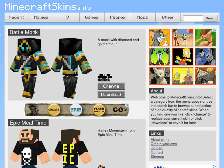 www.minecraftskins.info