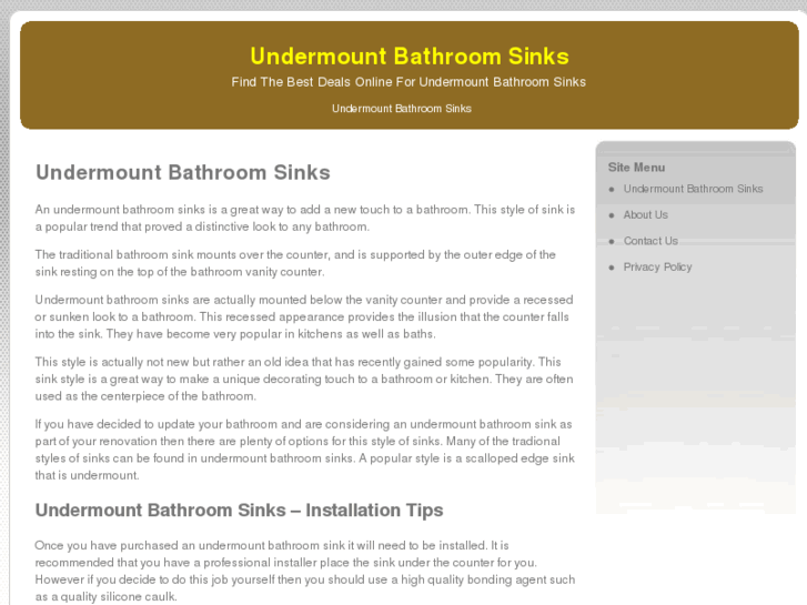 www.undermountbathroomsinks.org