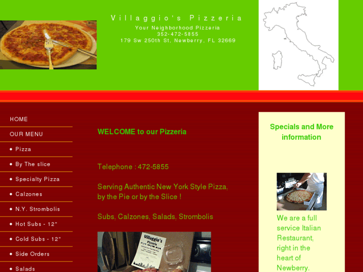 www.villaggiospizzeria.com