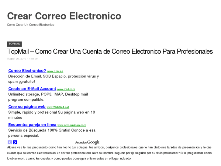 www.crearcorreoelectronico.net