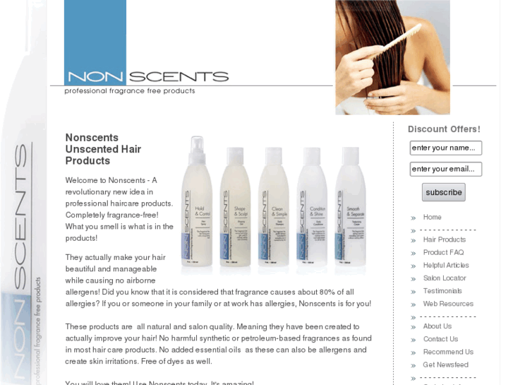 www.nonscents-hair-care-products.com