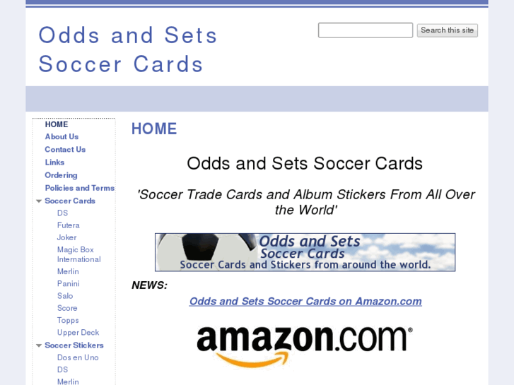 www.oddsandsetssoccercards.com