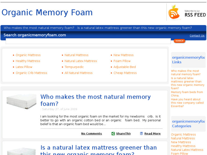 www.organicmemoryfoam.com