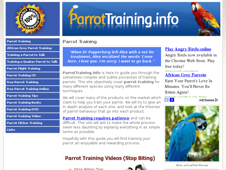 www.parrottraining.info