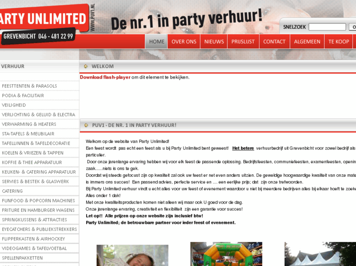 www.party-unlimitedverhuur.nl