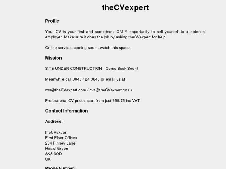 www.thecvexpert.co.uk