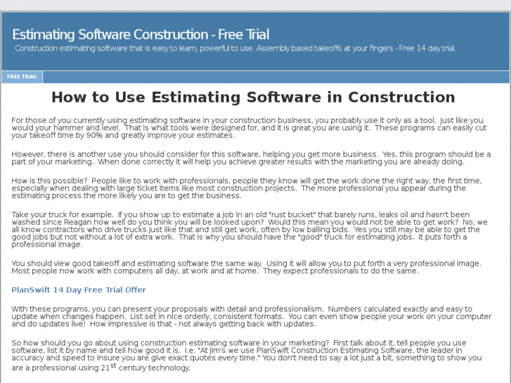 www.estimatingsoftwareconstruction.com