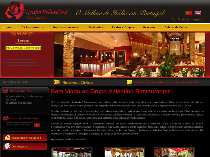 www.grupovalentinorestaurantes.com