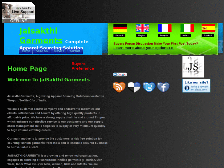 www.jaisakthigarments.com