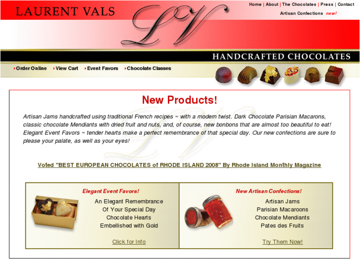 www.laurentvalschocolates.com