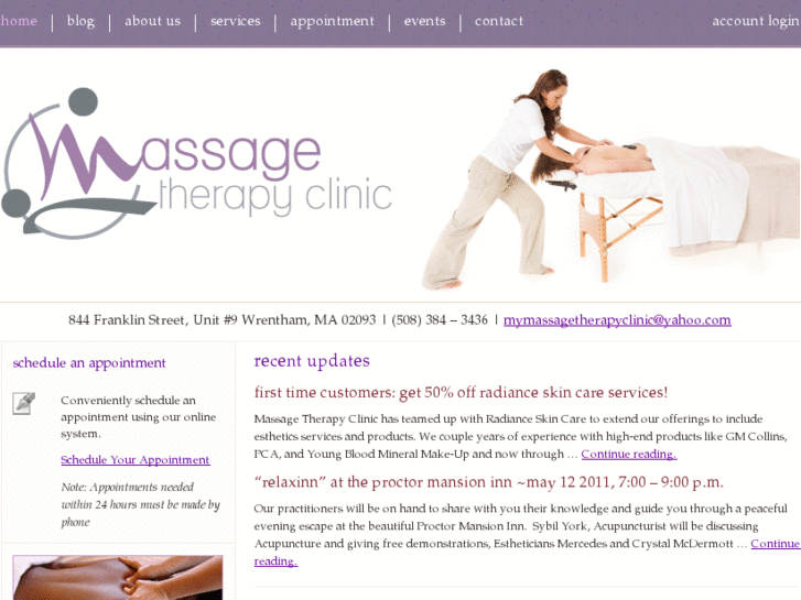 www.mymassagetherapyclinic.com