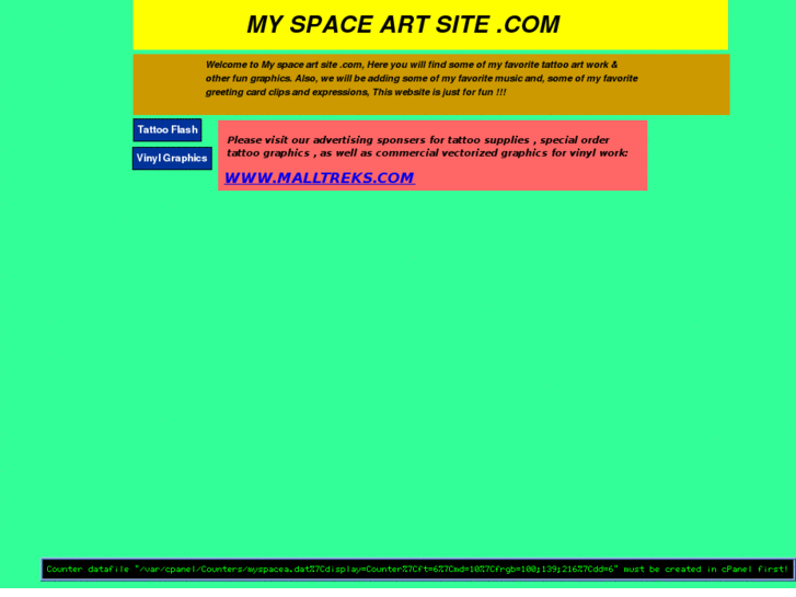 www.myspaceartsite.com