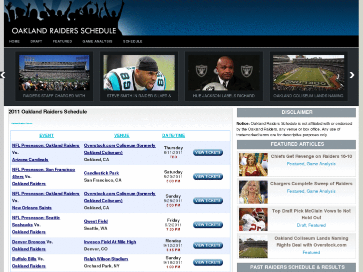 www.oaklandraidersschedule.com