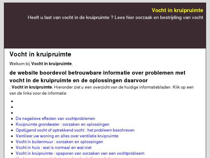 www.vochtinkruipruimte.nl