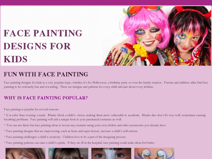 www.facepaintingdesignsforkids.net