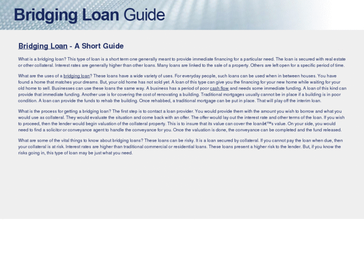 www.bridgingloanguide.com