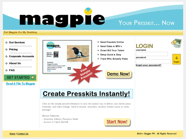 www.magpiepresskits.com