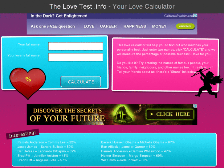 www.thelovetest.info