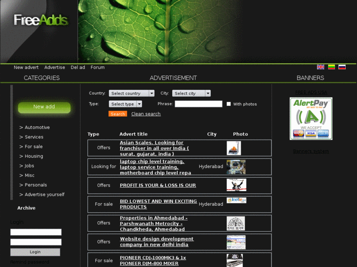 www.advertisementsite.info