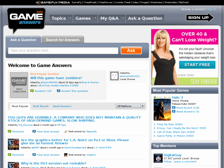 www.gameanswers.com