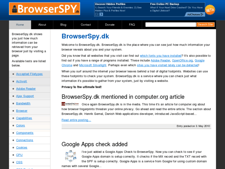 www.browserspy.dk