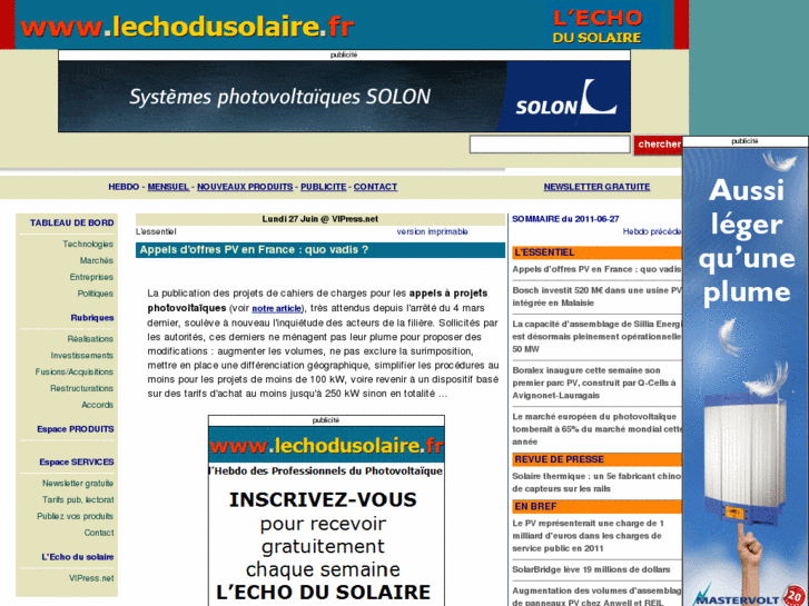 www.lechodusolaire.fr