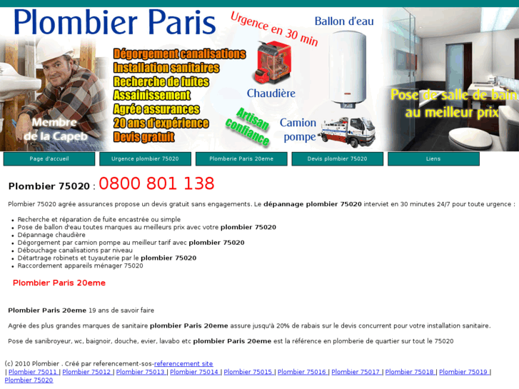 www.plombier75020.net