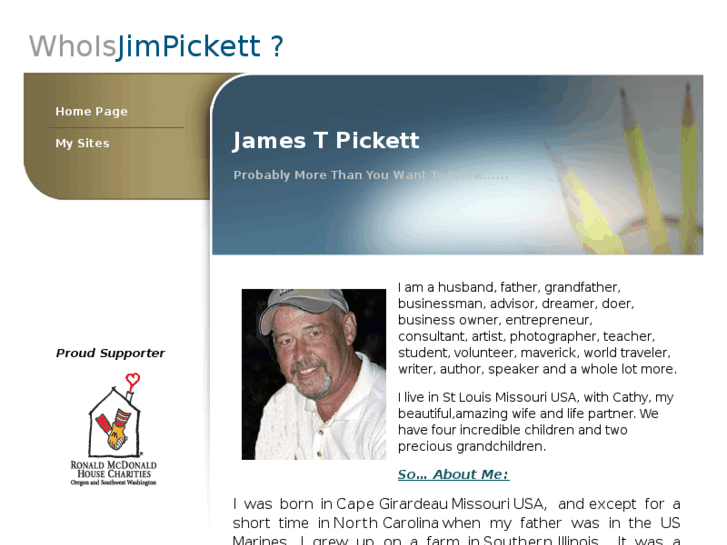 www.whoisjamespickett.com