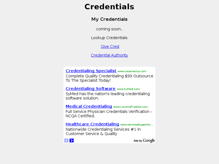 www.credentials.me