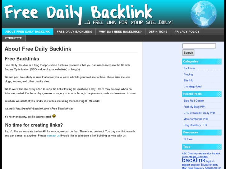 www.freedailybacklink.com