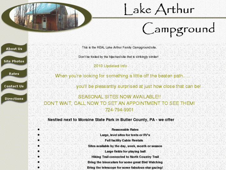 www.lakearthurcampground.com