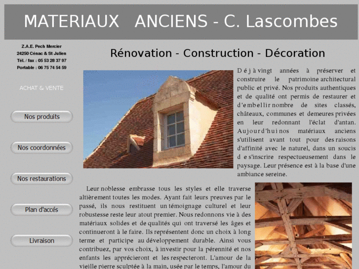 www.materiauxancienslascombes.com