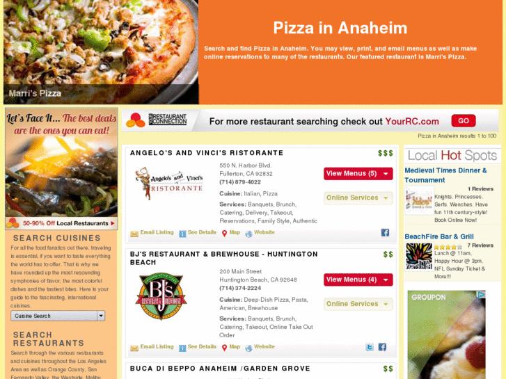 www.pizzainanaheim.com