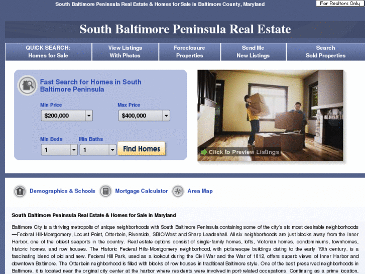 www.south-baltimore-peninsula-md-real-estate.com