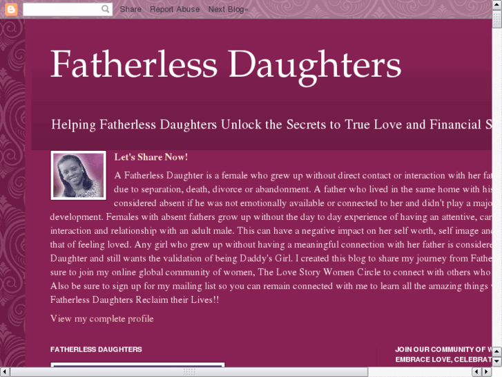 www.fatherlessdaughters.org