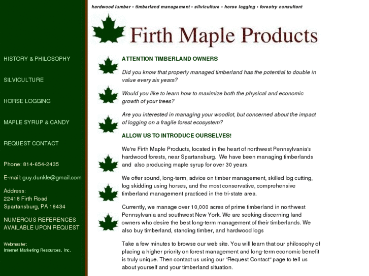 www.firthmapleproducts.com