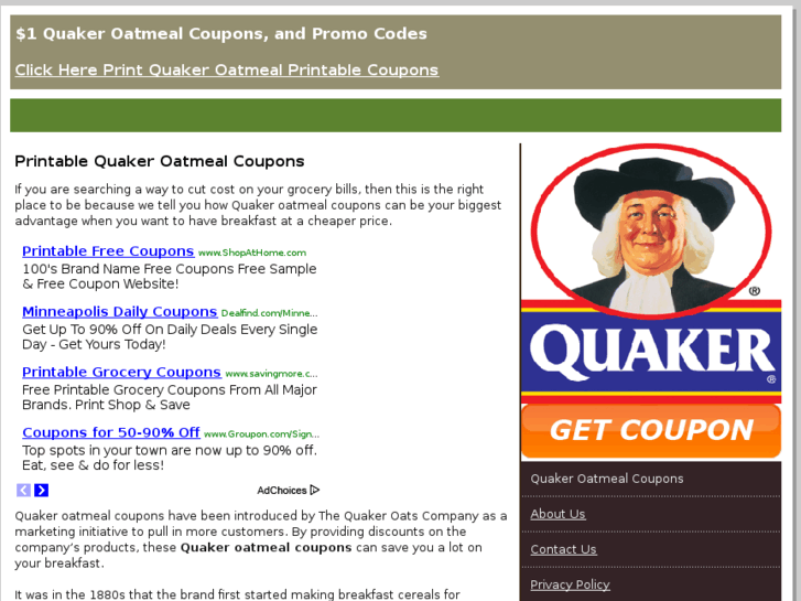 www.quakeroatmealcoupons.com