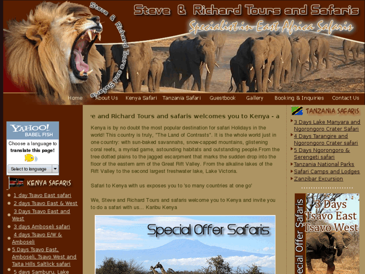 www.steveandrichardsafaris.com