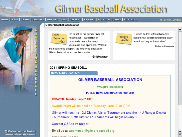 www.gilmerbaseball.com